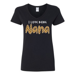 I Love Being Nana - Grandmother Ladie's Tee Shirt 